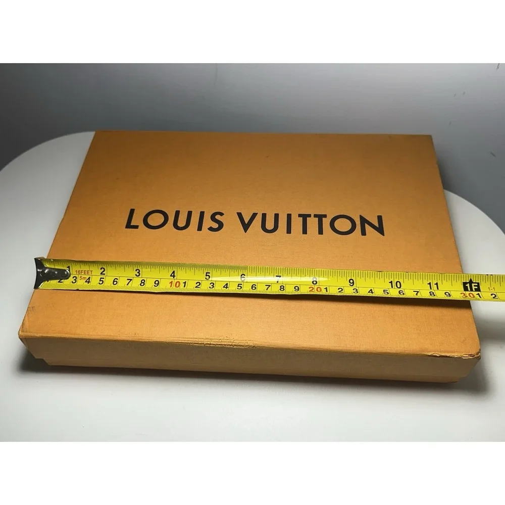 Louis Vuitton Empty Magnetic Gift Box Orange Storage Case 12x8x2 Authentic FLAW